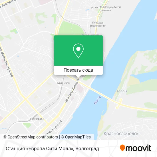 Карта Станция «Европа Сити Молл»