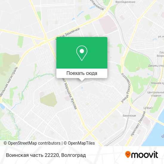 Карта Воинская часть 22220