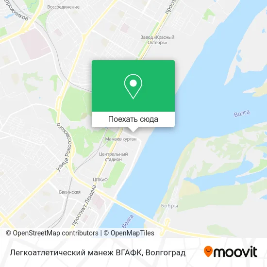Карта Легкоатлетический манеж ВГАФК