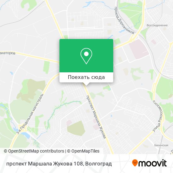 Карта прспект Маршала Жукова 108