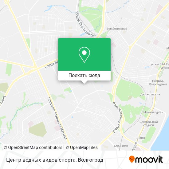 Карта Центр водных видов спорта