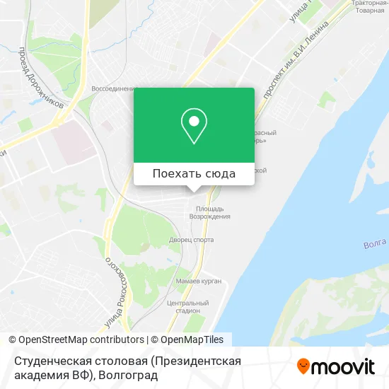 Карта Студенческая столовая (Президентская академия ВФ)