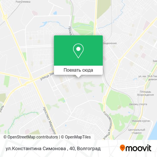 Карта ул.Константина Симонова , 40