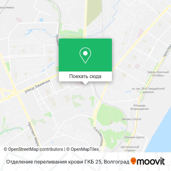 Карта Отделение переливания крови ГКБ 25