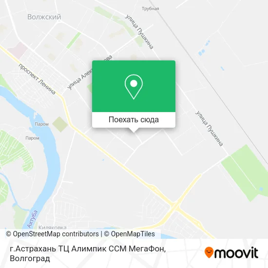 Карта г.Астрахань ТЦ Алимпик  ССМ МегаФон