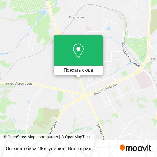 Карта Оптовая база "Жигулевка"