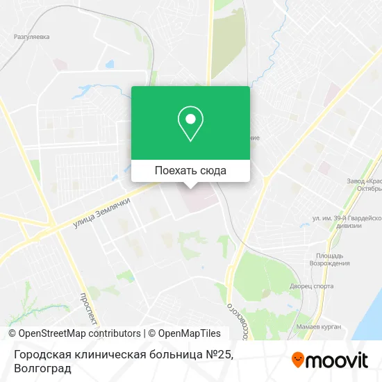 Карта Городская клиническая больница №25