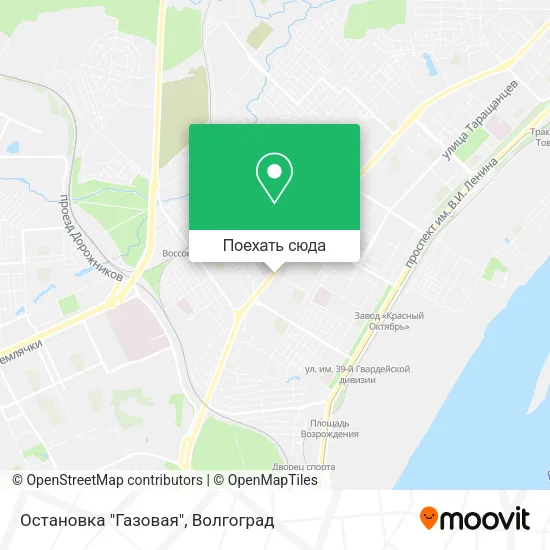 Карта Остановка "Газовая"