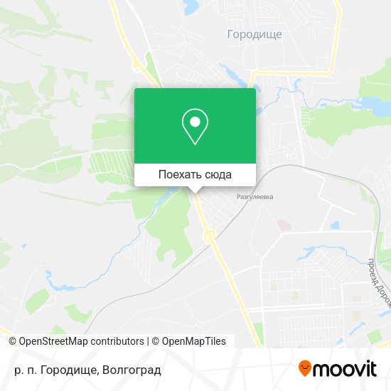 Карта р. п. Городище