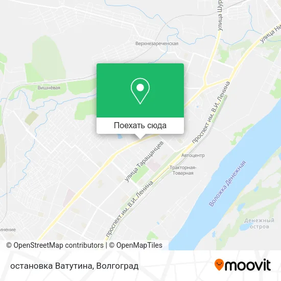 Карта остановка Ватутина