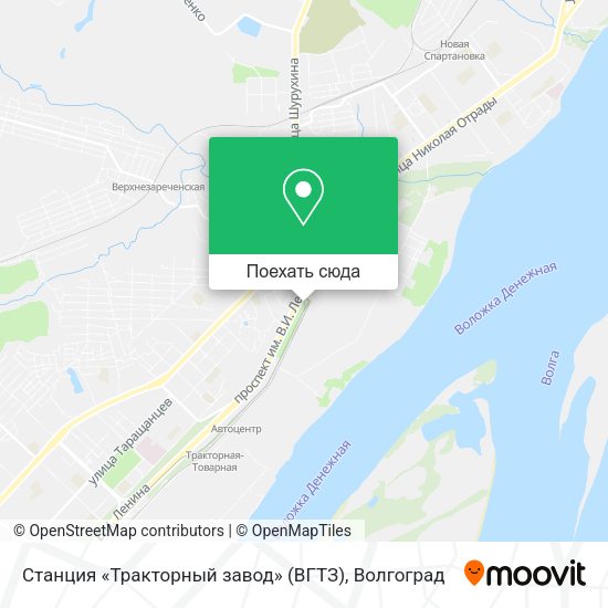 Карта Станция «Тракторный завод» (ВГТЗ)