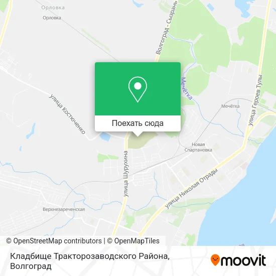 Карта Кладбище Тракторозаводского Района