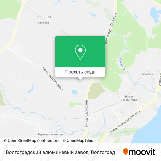 Карта Волгоградский алюминевый завод