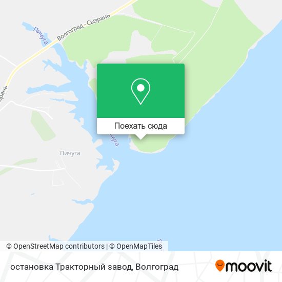 Карта остановка Тракторный завод