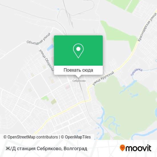 Карта Ж/Д станция Себряково