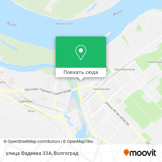 Карта улица Фадеева 33А