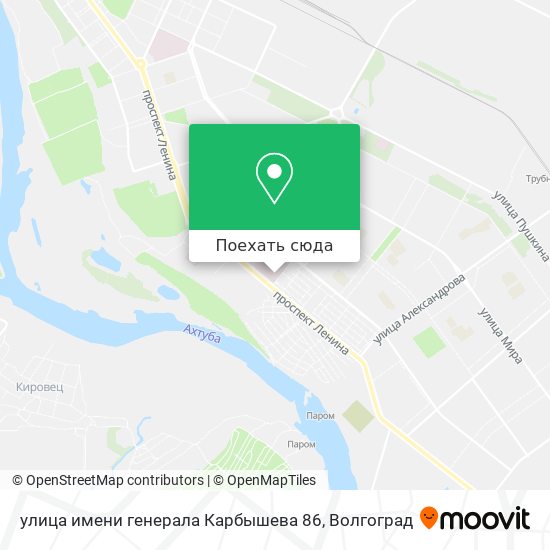 Карта улица имени генерала Карбышева 86