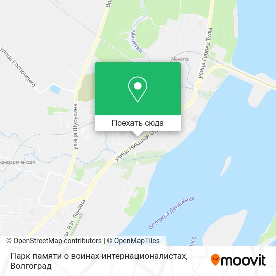 Карта Парк памяти о воинах-интернационалистах