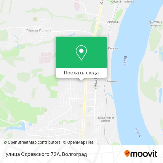 Карта улица Одоевского 72А