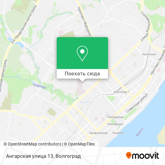 Карта Ангарская улица 13