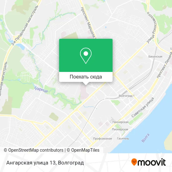 Карта Ангарская улица 13