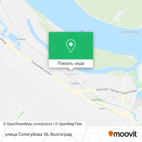 Карта улица Сологубова 56