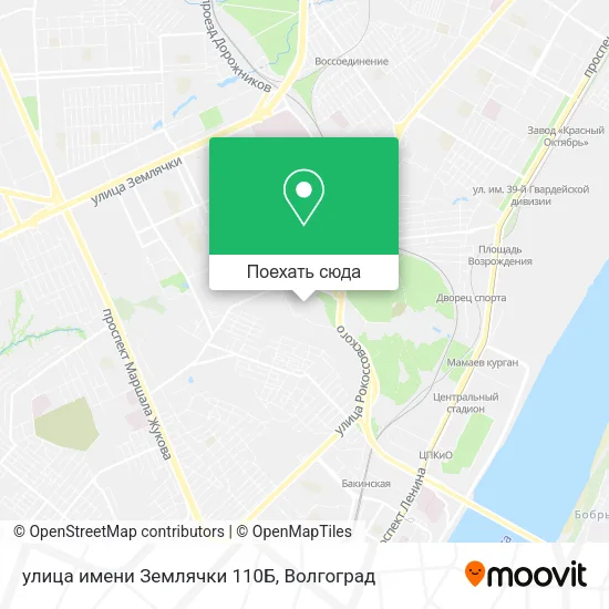 Карта улица имени Землячки 110Б