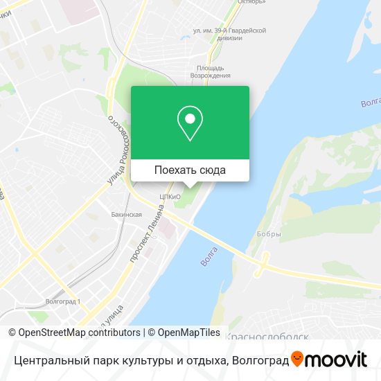Карта Центральный парк культуры и отдыха