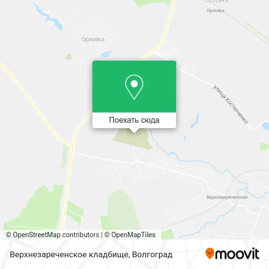 Карта Верхнезареченское кладбище