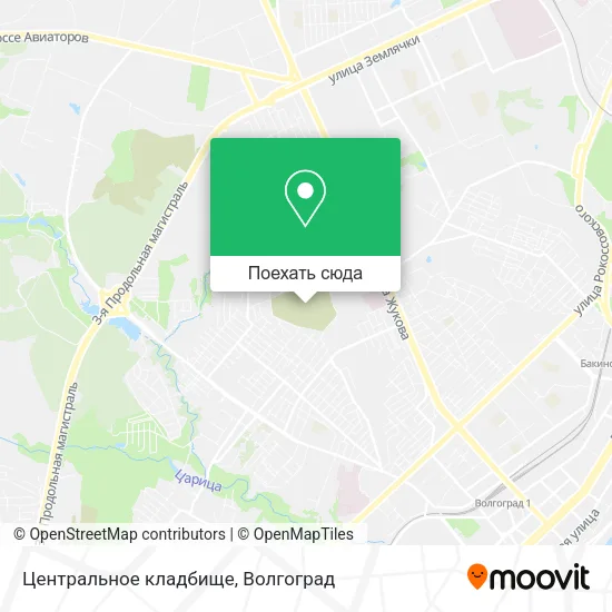 Карта Центральное кладбище