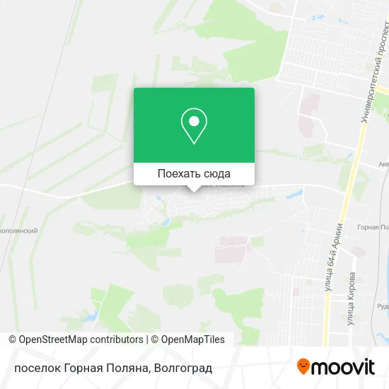 Карта поселок Горная Поляна
