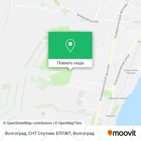 Карта Волгоград, СНТ Спутник ЕППЖТ