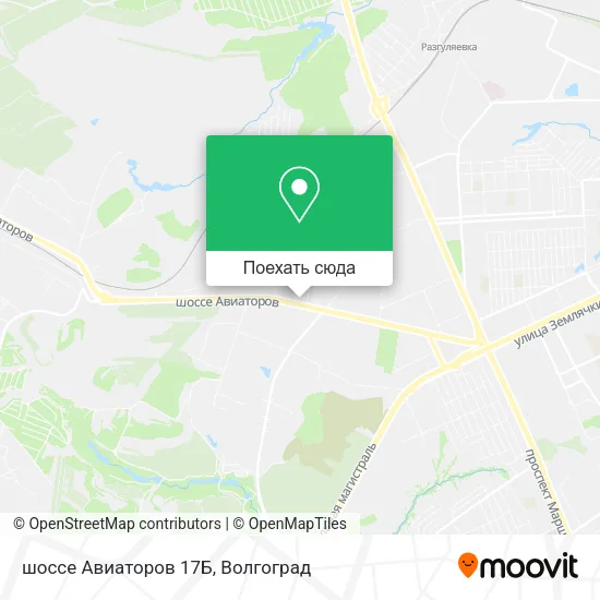 Карта шоссе Авиаторов 17Б
