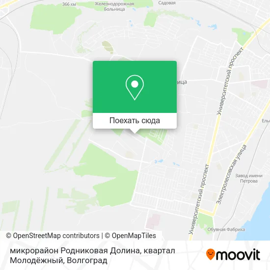 Карта микрорайон Родниковая Долина, квартал Молодёжный