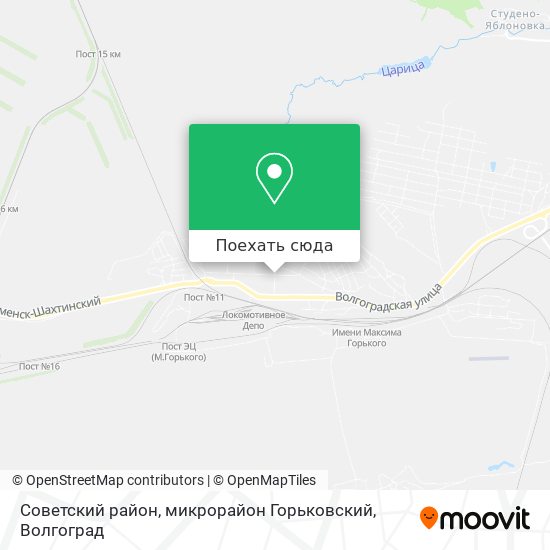 Карта Советский район, микрорайон Горьковский