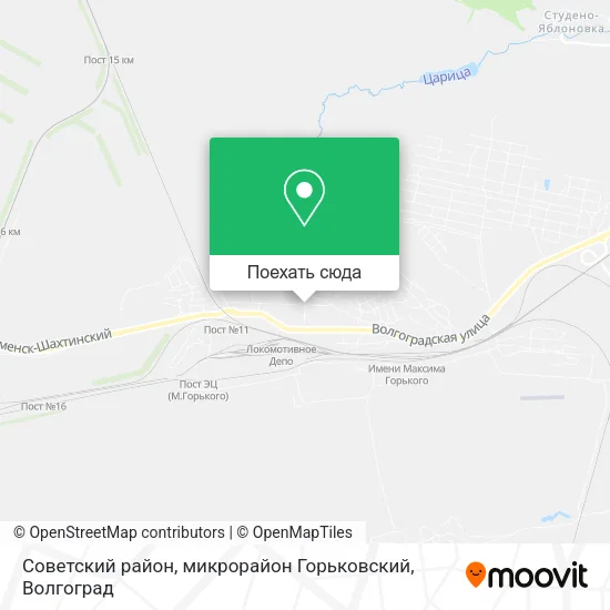 Карта Советский район, микрорайон Горьковский