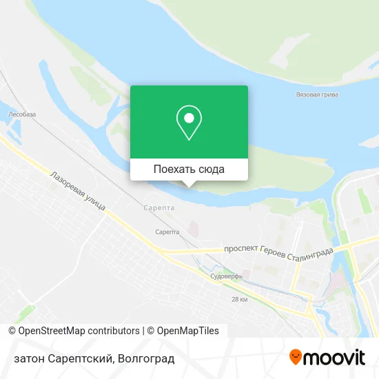 Карта затон Сарептский