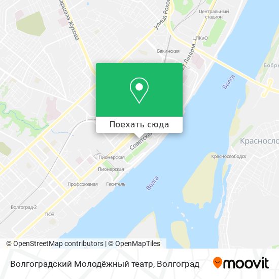 Карта Волгоградский Молодёжный театр