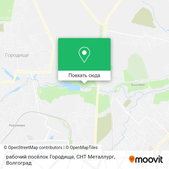 Карта рабочий посёлок Городище, СНТ Металлург