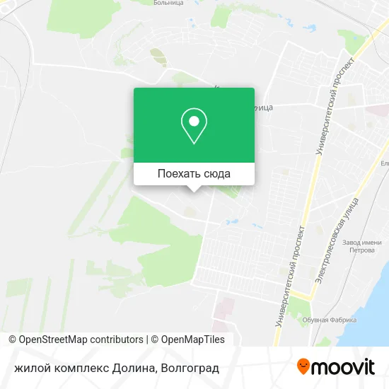Карта жилой комплекс Долина