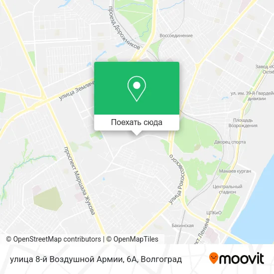 Карта улица 8-й Воздушной Армии, 6А