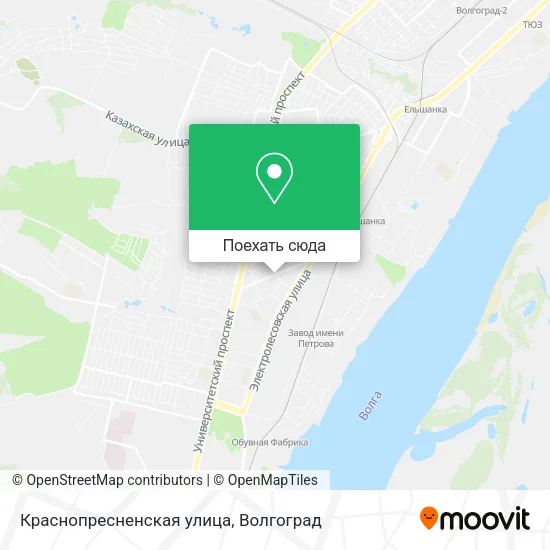 Карта Краснопресненская улица