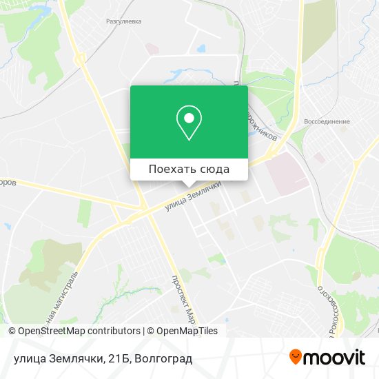 Карта улица Землячки, 21Б