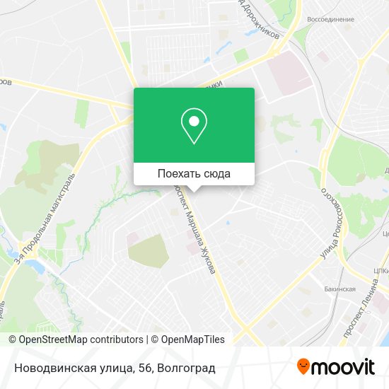 Карта Новодвинская улица, 56