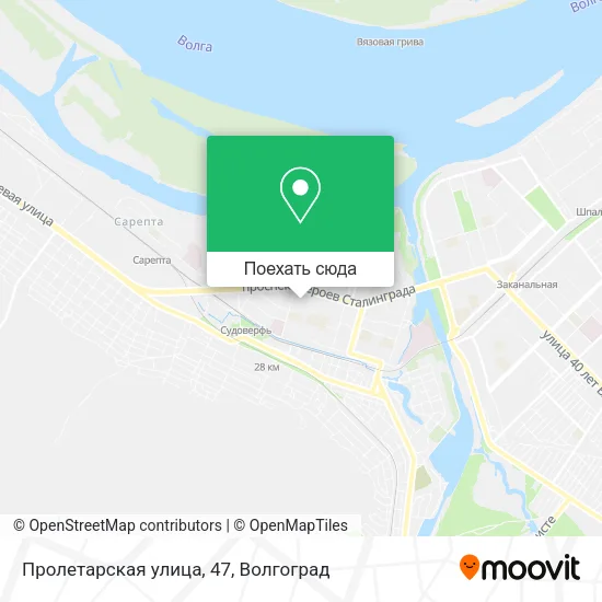 Карта Пролетарская улица, 47
