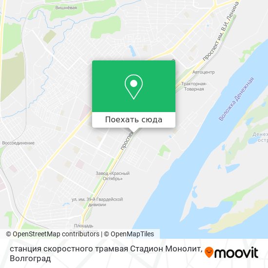 Карта станция скоростного трамвая Стадион Монолит