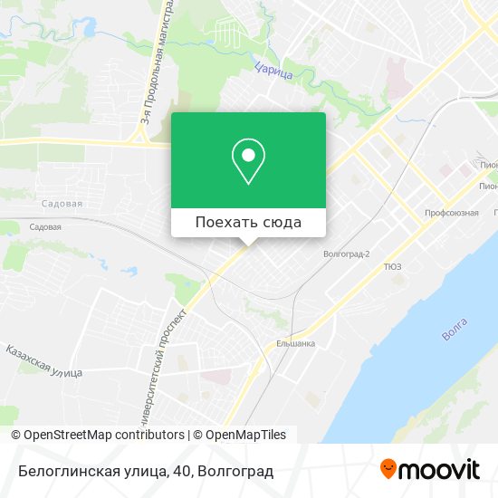 Карта Белоглинская улица, 40