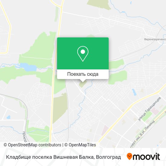 Карта Кладбище поселка Вишневая Балка