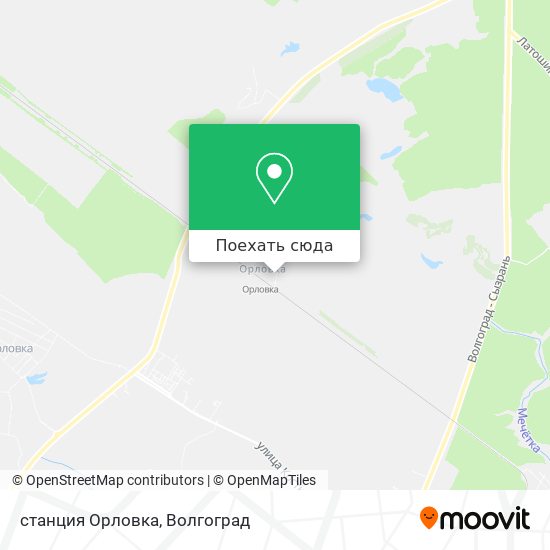 Карта станция Орловка