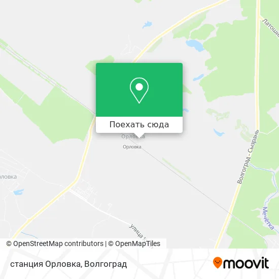 Карта станция Орловка
